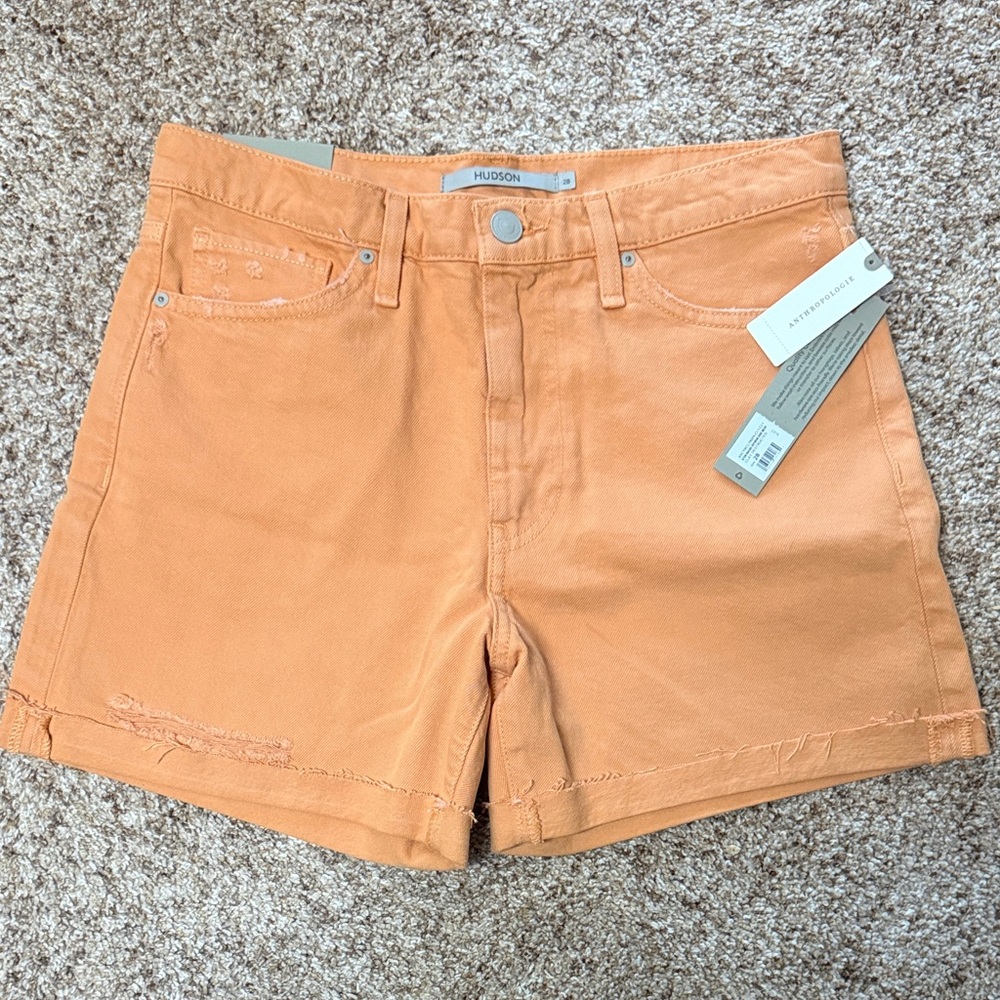 Hudson Jeans Women's Light Orange Jean Shorts